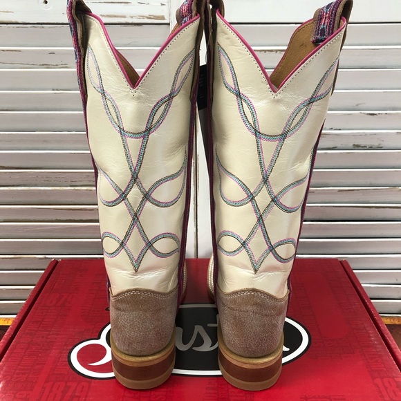 Women’s Justin square toe Cowgirl Boot - Picture 3 of 4